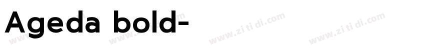 Ageda bold字体转换